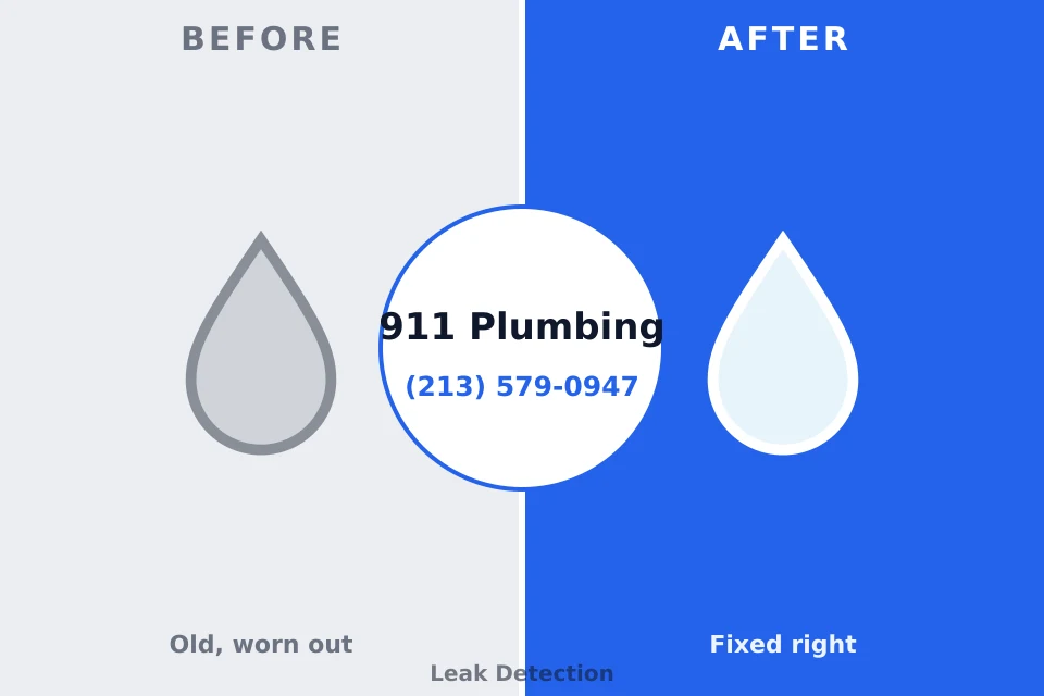 Before and after: plumbing repair Glastonbury Center, CT